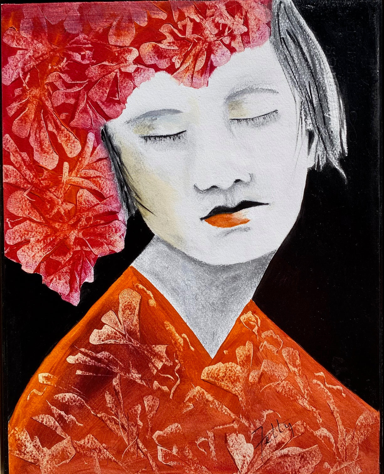 "Veil of Memory" - Original Mixed Media Painting