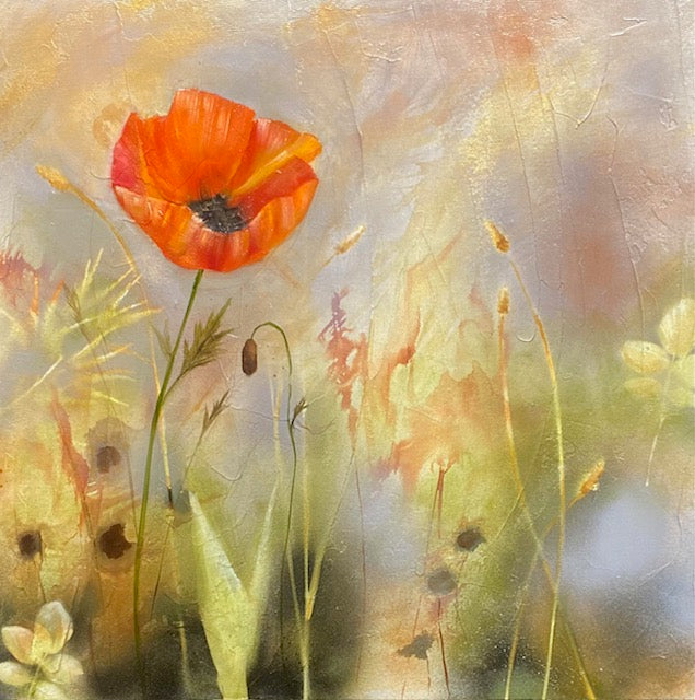 "Leaning Toward The Light" - Original Mixed Media Painting