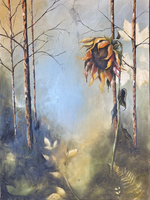 "Autumn Witness" - Original Mixed Media Painting