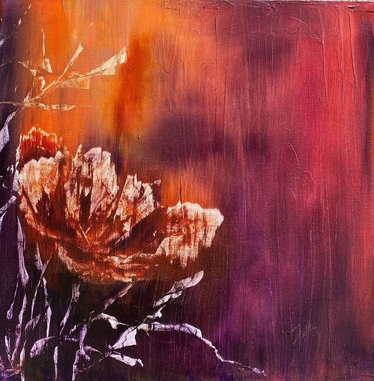 "Flicker" - Original Mixed Media Painting