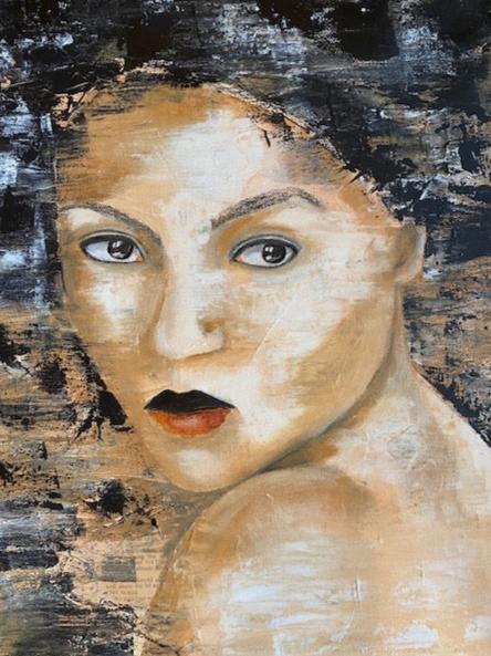 "Gold Series 7" - Original Mixed Media Painting