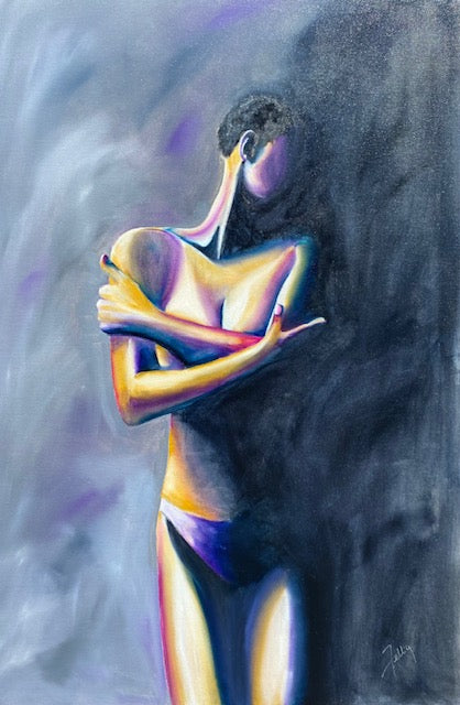 "Magenta Series 3" - Original Mixed Media Painting