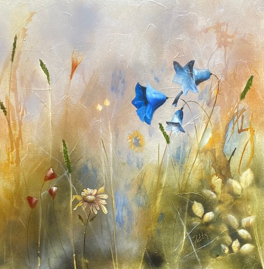"Echoes In Blue" - Original Mixed Media Painting