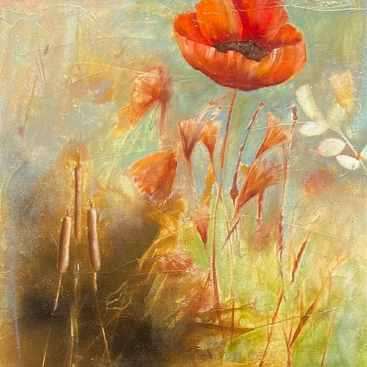 "Where  The Wild Things Grow" - Original Mixed Media Painting