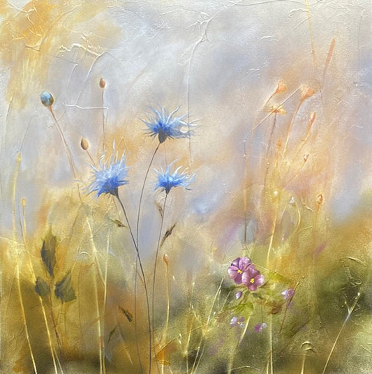 "Wildflower Breeze" - Original Mixed Media Painting