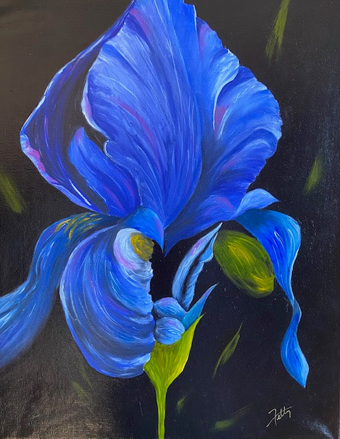 "Echo Of An Iris" - Original Mixes Media Painting